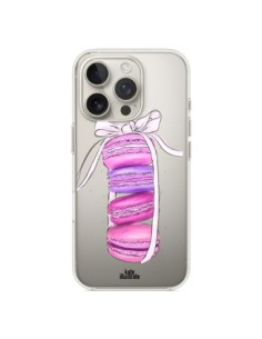 iPhone 16 Pro Case Macarons Pink Purple Clear -...