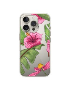 Coque iPhone 16 Pro Tropical Leaves Fleurs Feuilles...