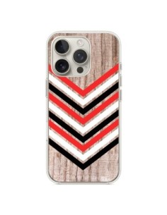 Cover iPhone 16 Pro Tribale Azteco Legno Wood Freccia...