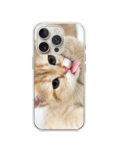 Coque iPhone 16 Pro Chat Cat Tongue - Laetitia