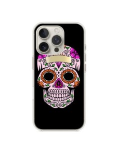 Coque iPhone 16 Pro Tête de Mort Mexicaine Multicolore -...