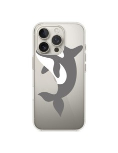 Coque iPhone 16 Pro Orque Orca Ocean Transparente - Petit...