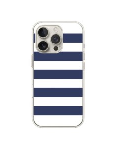 Cover iPhone 16 Pro Bande Marineresche Blu Bianco...