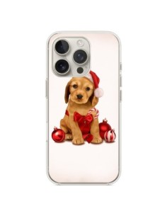 Coque iPhone 16 Pro Chien Dog Pere Noel Christmas Boules...