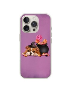 Coque iPhone 16 Pro Chien Dog Halloween Sorciere Chaudron...