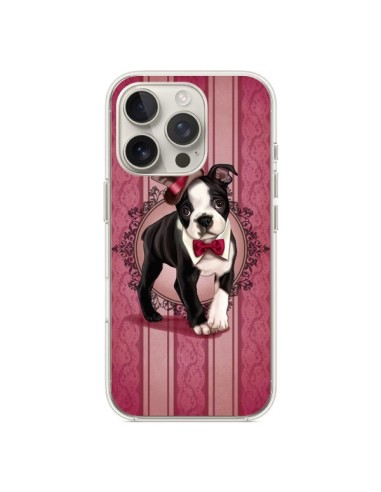 iPhone 16 Pro Case Dog Gentleman Bow tie Cappello - Maryline Cazenave