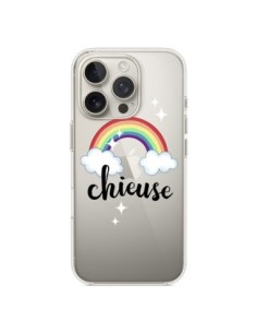 Cover iPhone 16 Pro Chieuse Arc En Ciel Trasparente -...