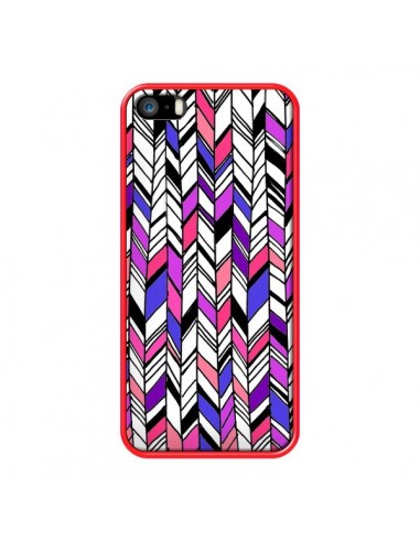 Coque Graphic Azteque Rose Violet pour iPhone 5 et 5S - Léa Clément