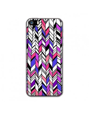 Coque Graphic Azteque Rose Violet pour iPhone 5 et 5S - Léa Clément