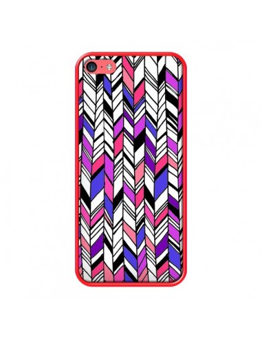 Coque Graphic Azteque Rose Violet pour iPhone 5C - Léa Clément