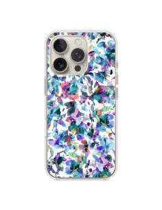 Coque iPhone 16 Pro Aquatic Flowers Blue - Ninola Design
