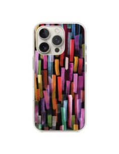 Coque iPhone 16 Pro Colorful Brushstrokes Black - Ninola...