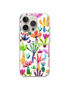Cover iPhone 16 Pro Overlapped Watercolor Dots Fiori -...