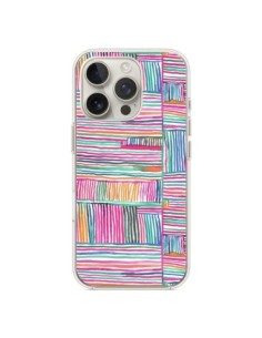 Coque iPhone 16 Pro Watercolor Linear Meditation Pink -...