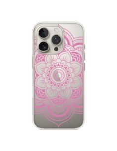 Cover iPhone 16 Pro Mandala Rosa Chiaro Azteco...