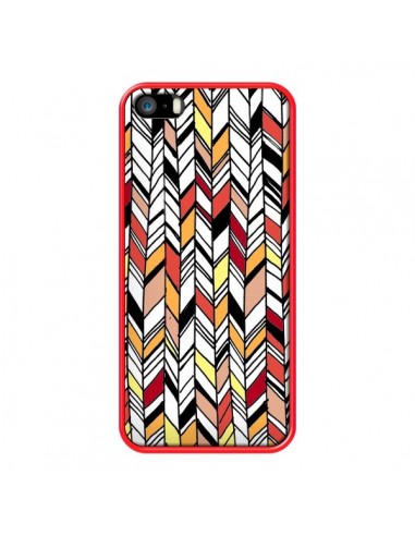 Coque Graphic Azteque Rouge Orange pour iPhone 5 et 5S - Léa Clément