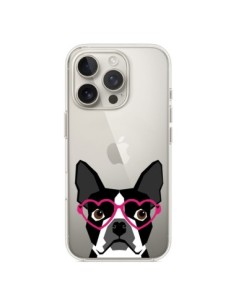 iPhone 16 Pro Case Boston Terrier Eyes Hearts Dog Clear -...