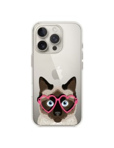 iPhone 16 Pro Case Cat Brown Eyes Hearts Clear - Pet...