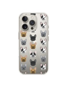 Cover iPhone 16 Pro Cani Bulldog Francese Trasparente -...
