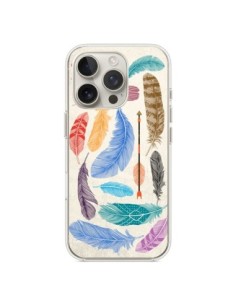Coque iPhone 16 Pro Feather Plumes Multicolores - Rachel...