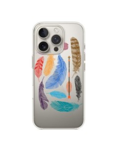 Cover iPhone 16 Pro Piuma Colorata Trasparente - Rachel...
