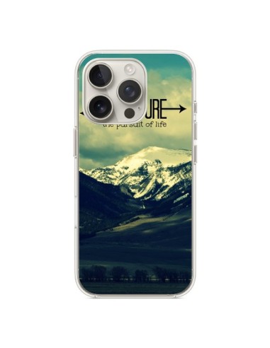 Coque iPhone 16 Pro Adventure the pursuit of life Montagnes Ski Paysage - R Delean