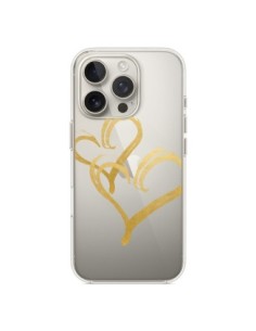 Coque iPhone 16 Pro Deux Coeurs Love Amour Transparente -...