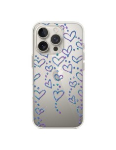 Coque iPhone 16 Pro Floating hearts coeurs flottants...
