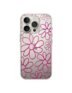 Cover iPhone 16 Pro Giardino Fiorito Pink Trasparente -...
