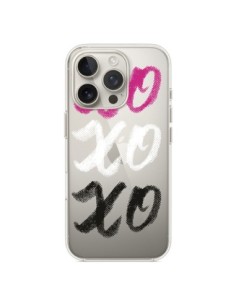 Cover iPhone 16 Pro XoXo Rosa Bianco Nero Trasparente -...