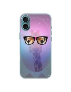 iPhone 16 Plus Case Giraffe Nerd with Glasses - Aurelie...
