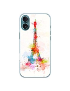 Coque iPhone 16 Plus Paris Tour Eiffel Muticolore - Asano...