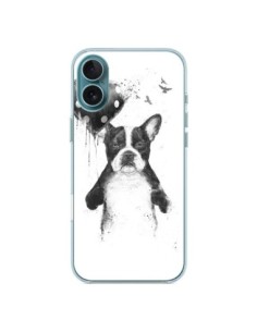 Cover iPhone 16 Plus Amore Bulldog Cane My Heart Goes...