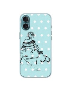 Coque iPhone 16 Plus Croquis Pois Femme Fashion Mode -...