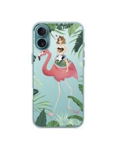iPhone 16 Plus Case Lolo Love Pink Flamingo Dog Clear -...