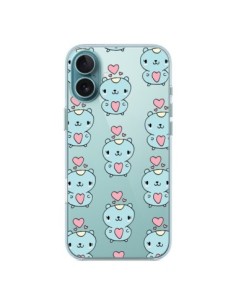 Coque iPhone 16 Plus Hamster Love Amour Transparente -...