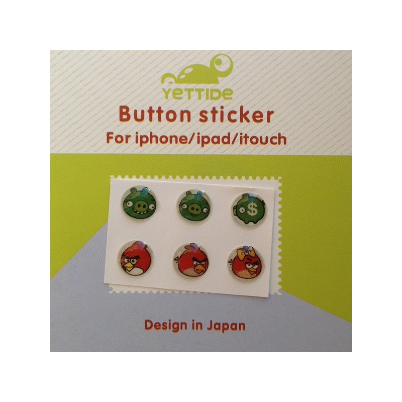 Sticker Angry Birds pour Bouton Home iPhone iPad iPod