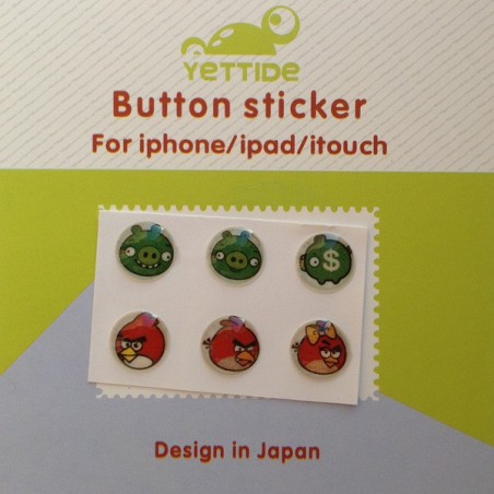 Sticker Angry Birds pour Bouton Home iPhone iPad iPod