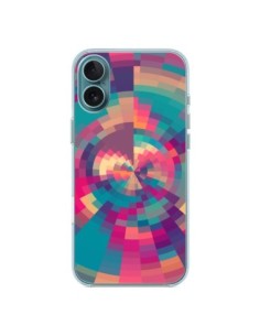 Cover iPhone 16 Plus Spirales di Colori Rosa Viola -...