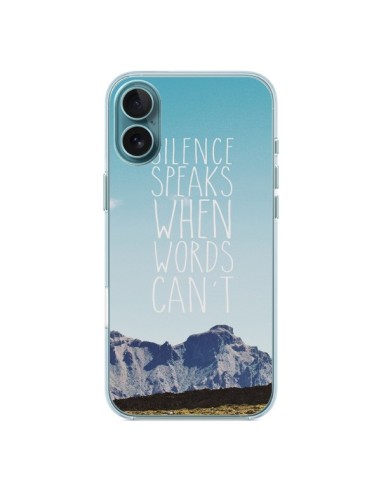 Coque iPhone 16 Plus Silence speaks when words can't paysage - Eleaxart