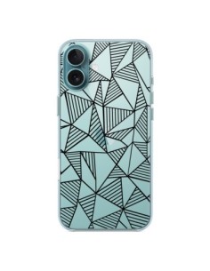 Coque iPhone 16 Plus Lignes Grilles Triangles Grid...