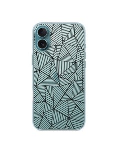 iPhone 16 Plus Case Lines Triangles Full Grid Abstract...