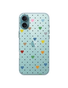 Coque iPhone 16 Plus Point Coeur Coloré Pin Point Heart...