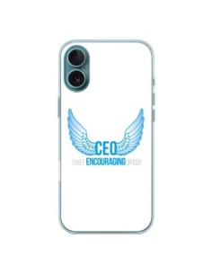 Coque iPhone 16 Plus CEO Chief Encouraging Officer Bleu -...
