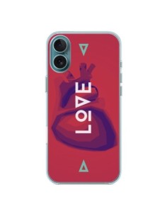 Coque iPhone 16 Plus Love Coeur Triangle Amour - Javier...