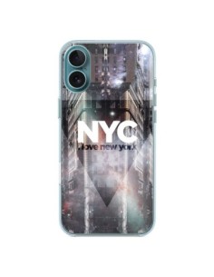 Coque iPhone 16 Plus I Love New York City Violet - Javier...
