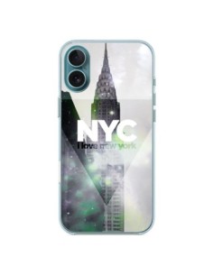 Cover iPhone 16 Plus I Love New York City Grigio Viola...