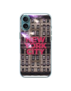 Cover iPhone 16 Plus New York City Grattaciei Rosso -...