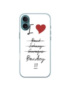 Coque iPhone 16 Plus I love Bradley Coeur Amour - Julien...