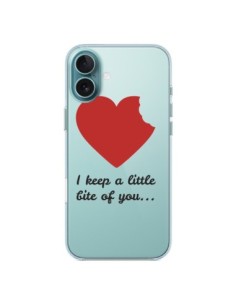 Coque iPhone 16 Plus I keep a little bite of you Love...